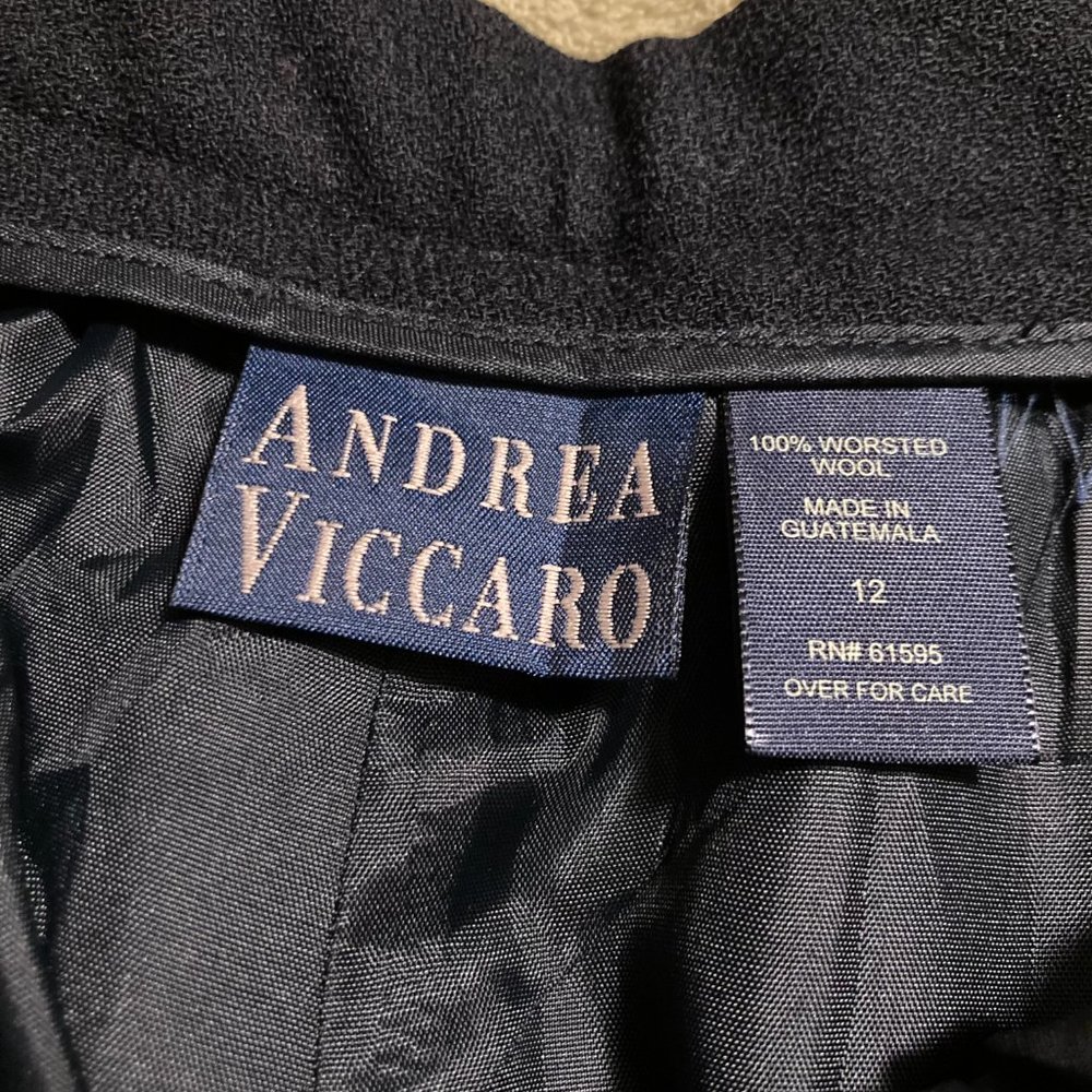 NWT Vintage Andrea Viccaro Wool Career Pants Slacks Size 12 - Picture 9 of 11